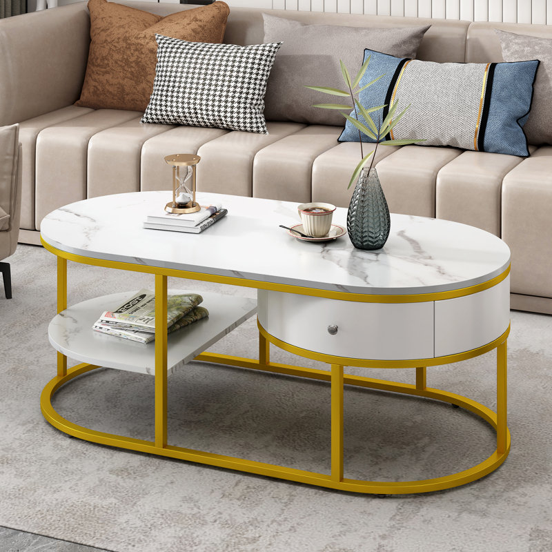 Table basse Ravya, Blanc