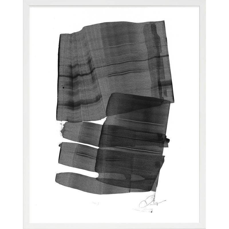 Brushstroke 5 Painting by Jacques Pilon, 30" H x 24" W x 1.25" D, White Wood