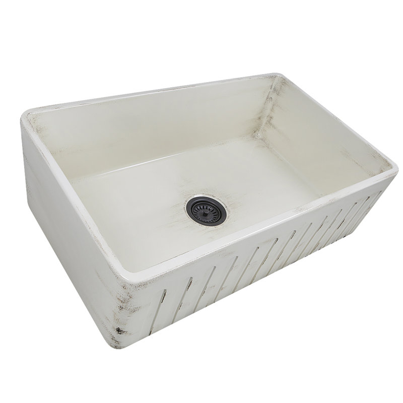 Vineyard 33'' L Single Basin Kitchen Sink, Shabby Straw