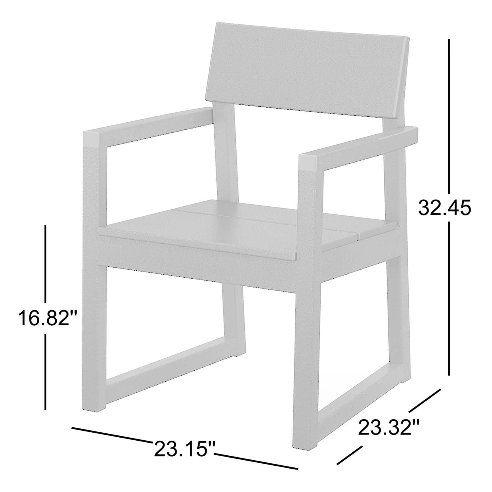 EDGE Dining Arm Chair, White