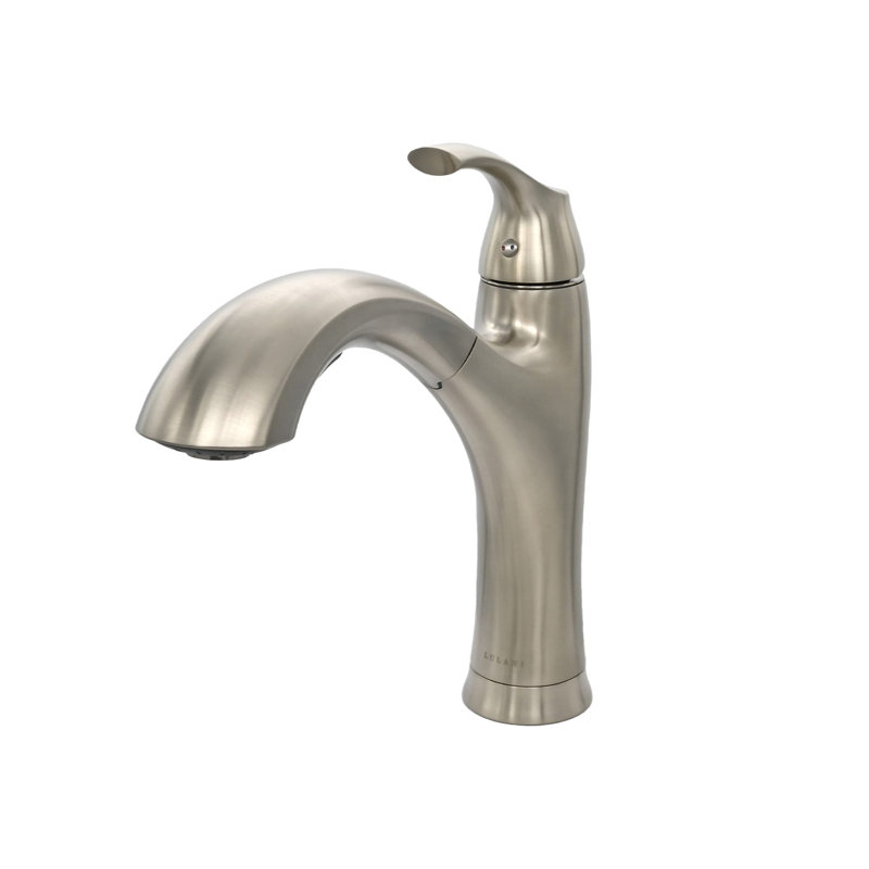 Lulani Maldives Pull Out Single Handle Kitchen Faucet, Brushed Nickel