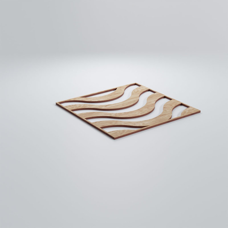 Panneaux muraux décoratifs en bois Parker, Chêne rouge, H 11,375 po x l 11,375 po x P 0,25 po