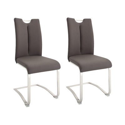 Mae Upholstered Chair In Genuine Leather