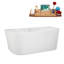Baignoire autoportante et plateau 58,5 "avec drain interne Streamline-101698021
