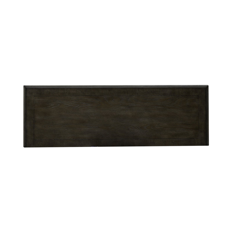 Antique White and Weathered Bark Hall Console with Storage