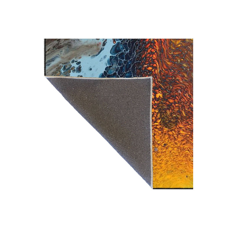 Tapis lavable moderne à motif coloré à motif de particules modernes, Tapis de couloir 2 pi 6 po x 6 pi 7 po inclus