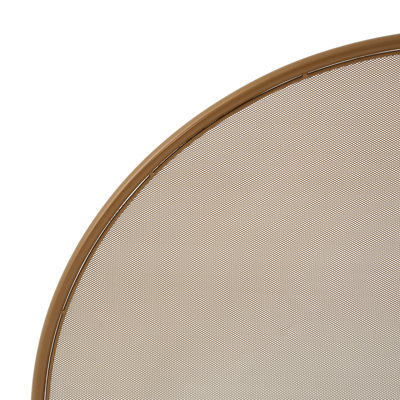 Pare-étincelles pour foyer intérieur en bois, panneau unique, fini doré, arc surbaissé, en métal.