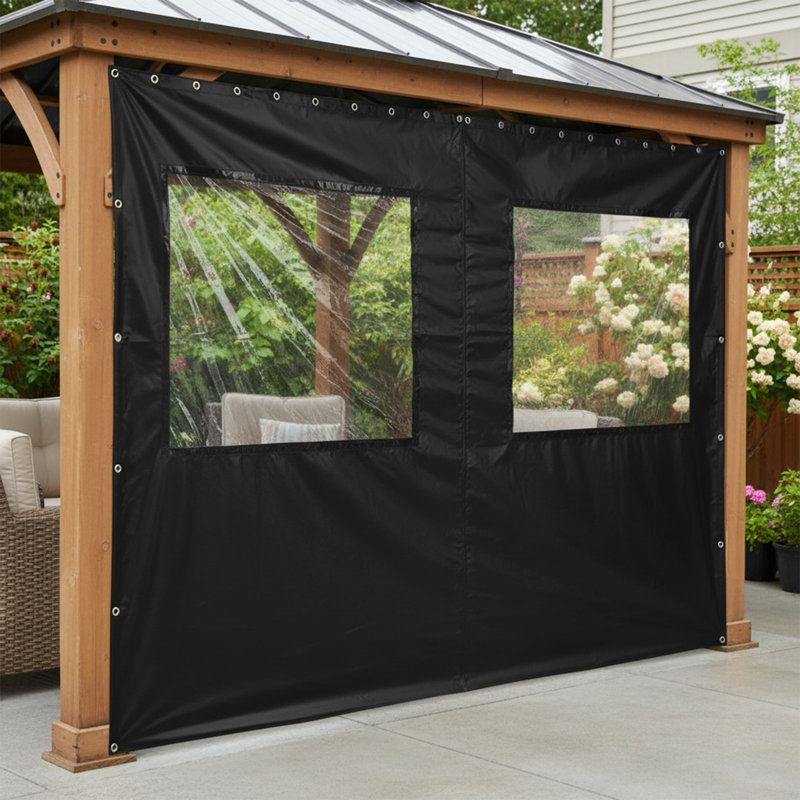144X96” Outdoor Curtain For Pergola, Porch, Gazebos