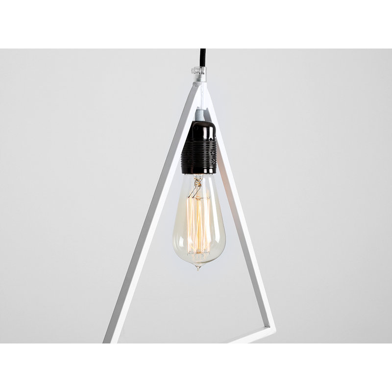 1 - Light White Geometric Pendant, White