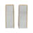 2-Piece Marble Bookends With Brass Inlay