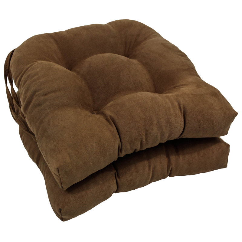 Outdoor 3.5'' Dining Chair Seat Cushion, Chocolate