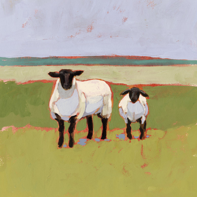 Suffolk Sheep I by Victoria Borges - Wrapped Canvas Painting, 30cm H x 30cm W