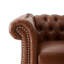 Fauteuil club Chesterfield Camberley de 39,5 po de largeur avec accoudoirs à volutes, garniture cloutée et pieds tournés-587697671