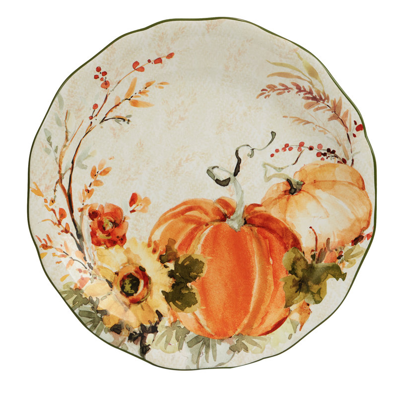 Harvest Morning Set Of 4 Dinner Plates