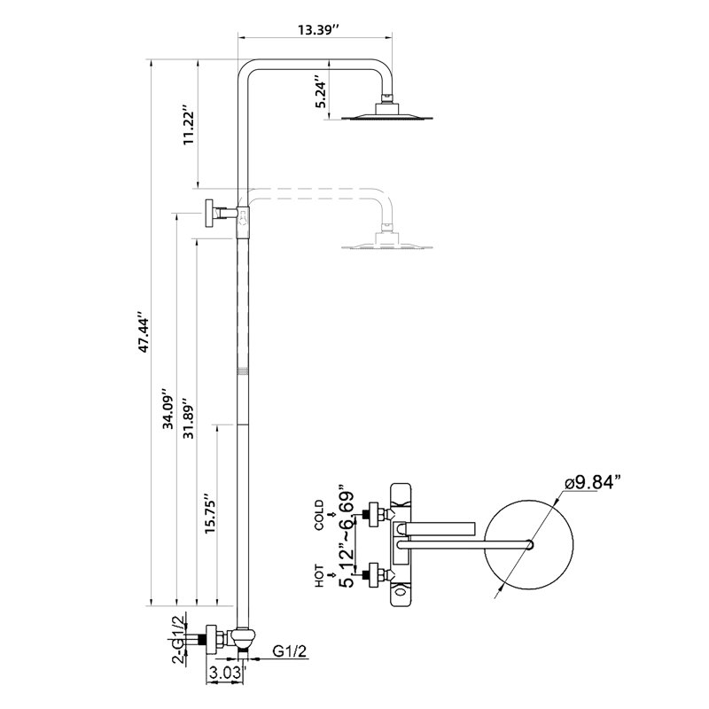 All-In-One Kit with Rough in-Valve