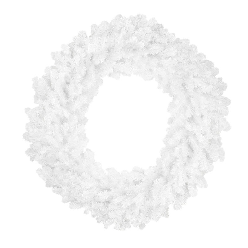Couronne de Noël artificielle pin blanc neige - 48 pouces