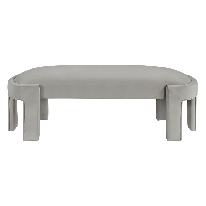 Fashionable And Functional Taupe Velvet Bench, Plywood Frame, High - Density Foam, 300Lbs Capacity For Home Seating Area Contemporary Style Structure, Foam Cushion, Entry