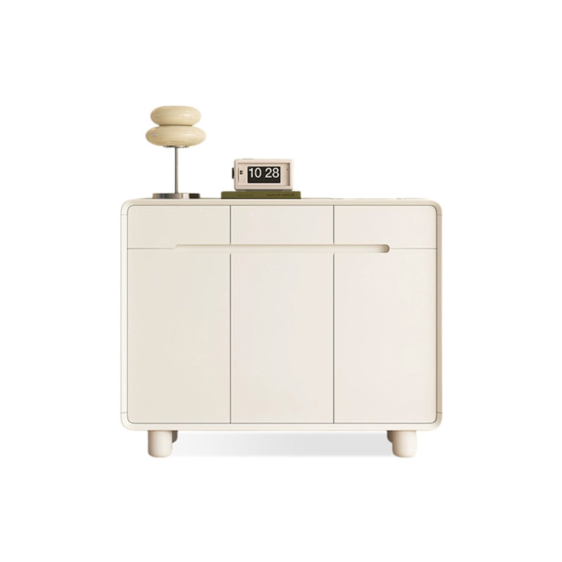 Rangement à chaussures en bois massif beige, 39.37'' H x 47.64'' W x 13.39'' D