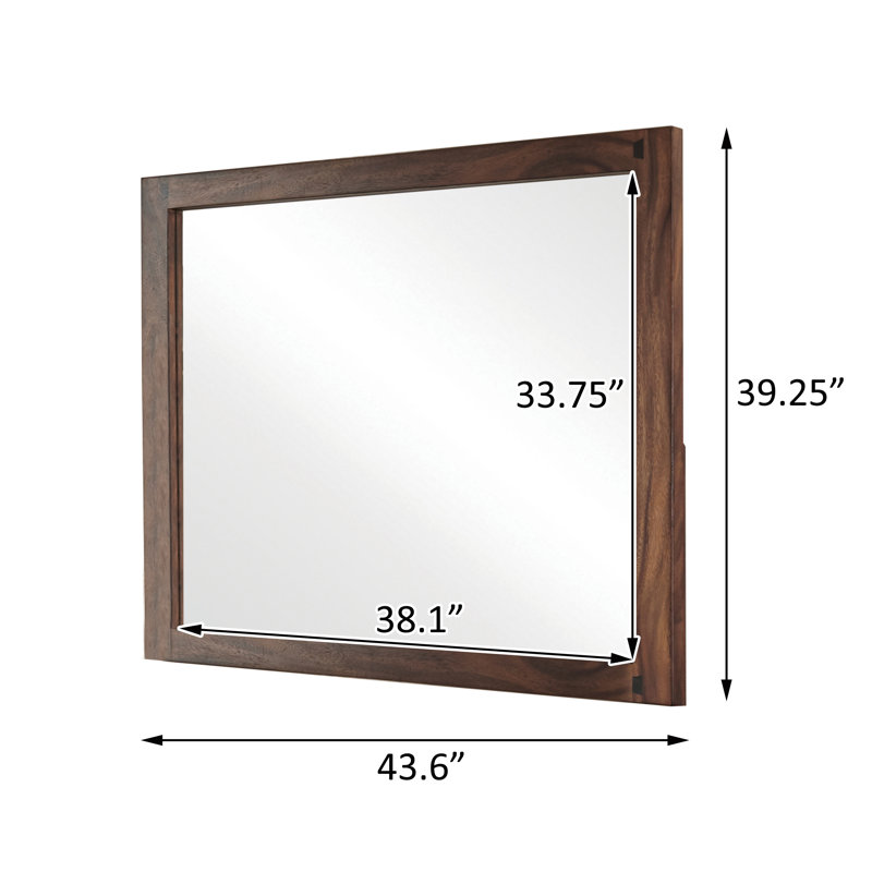 Hindy Wood Rectangle Wall Mirror