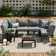 6 - Person Modular Patio Conversation Sets with Cushions