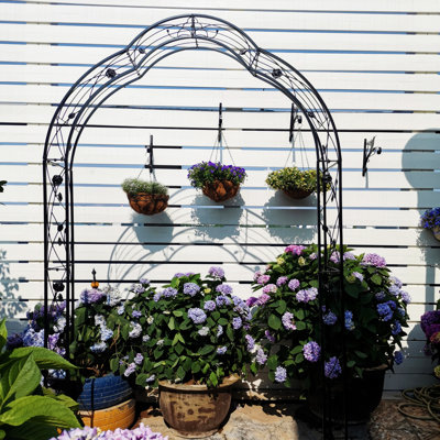Metal Garden Arch Assemble Freely With 8 Styles Garden Arbor Trellis Climbing Plants Support Rose Arch
