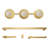 5-Piece Matte Brass All-In-One Bathroom Set with 20" 3-Light Vanity Light
