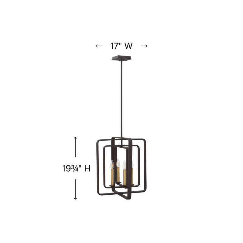 Lustre géométrique 4 lumières Fernand