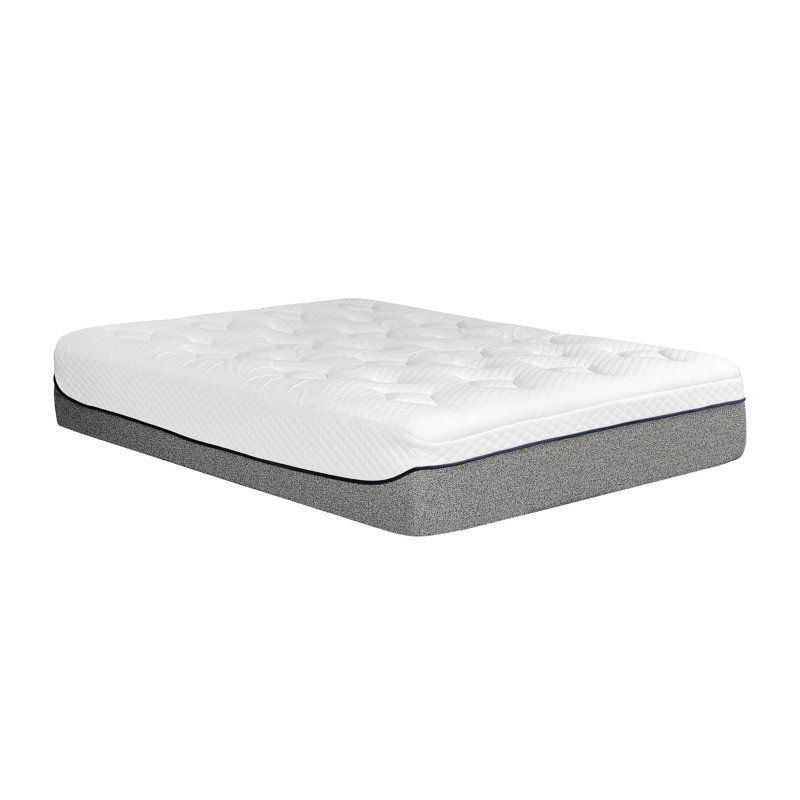 Ultra pelucheux 13 po Matelas moyen en mousse viscoélastique imprégnée de gel pour lit grand format dans une boîte avec housse en jacquard double couche