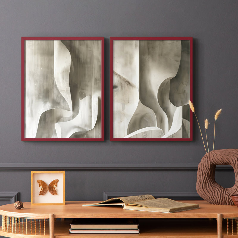 Série ABSTRACT CDLxx - reproduction encadrée de qualité supérieure - prête à être accrochée - aucun clou requis - aucun clou requis