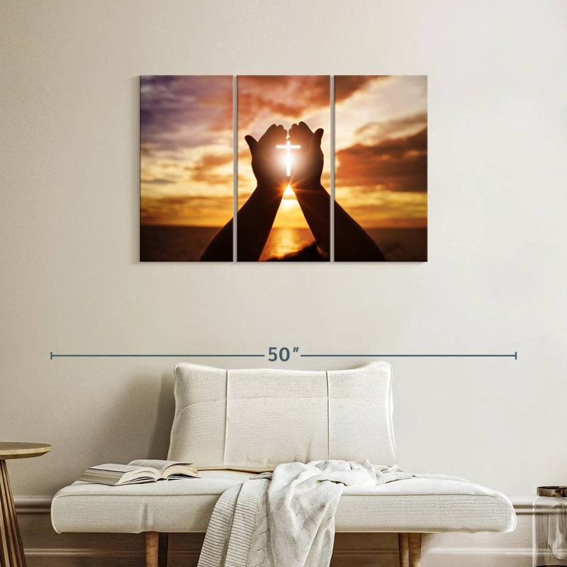 Adella Sunlight Over Cross, 24" H x 38" W