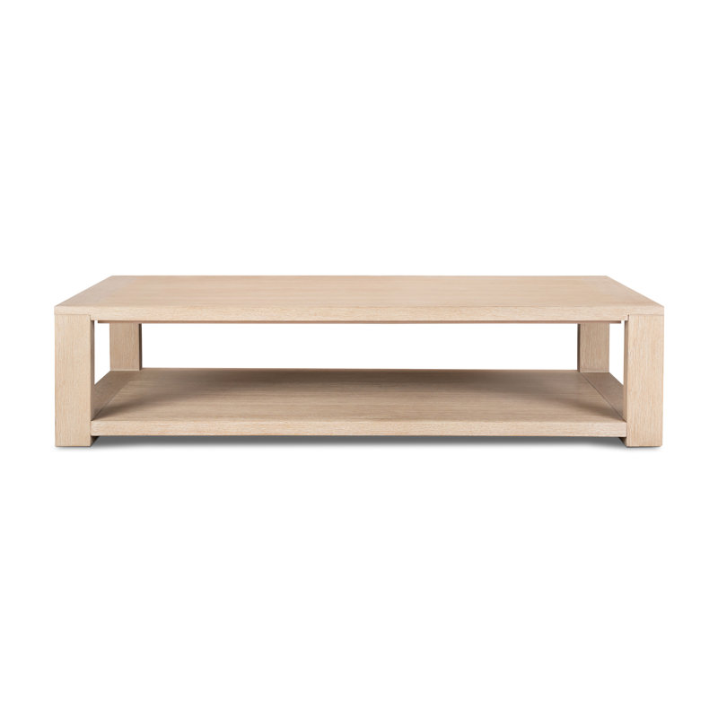 Thomas Solid Wood Coffee Table, Beige
