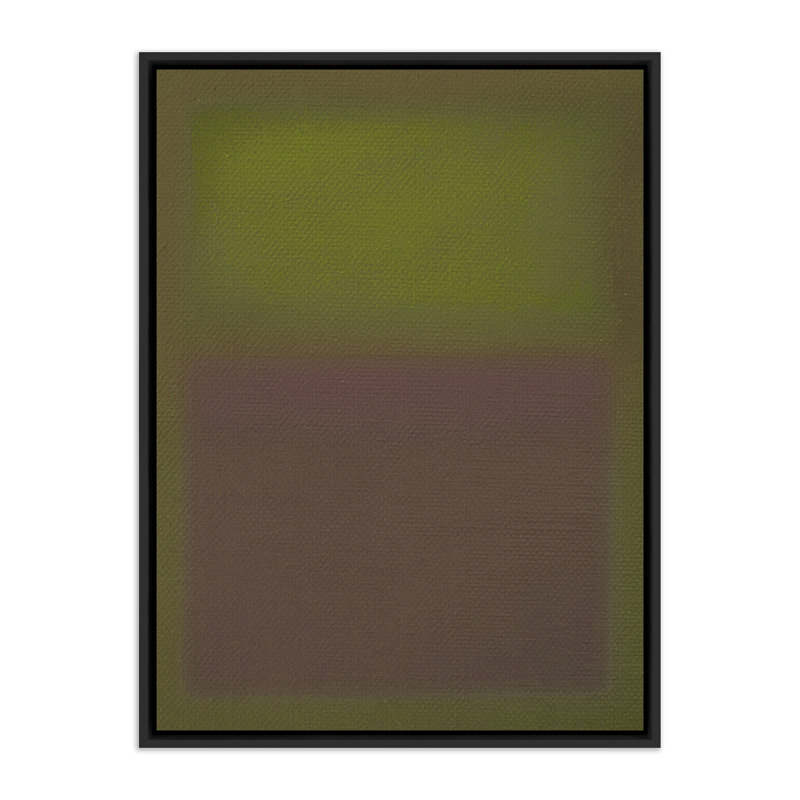 Composition Deep Painting by Charles Stuart, 24" H x 18" W x 2" D, Green, Black