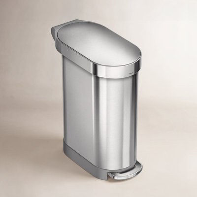 simplehuman 45 Liter / 12 Gallon Slim Hands-Free Kitchen Step Trash Can