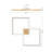 Fractal 22.5" Acrylic Dimmable LED Flush Mount Ceiling Light & Modern Rectangular Flush Mounted Sconce in Brushed Champagne-1314278133