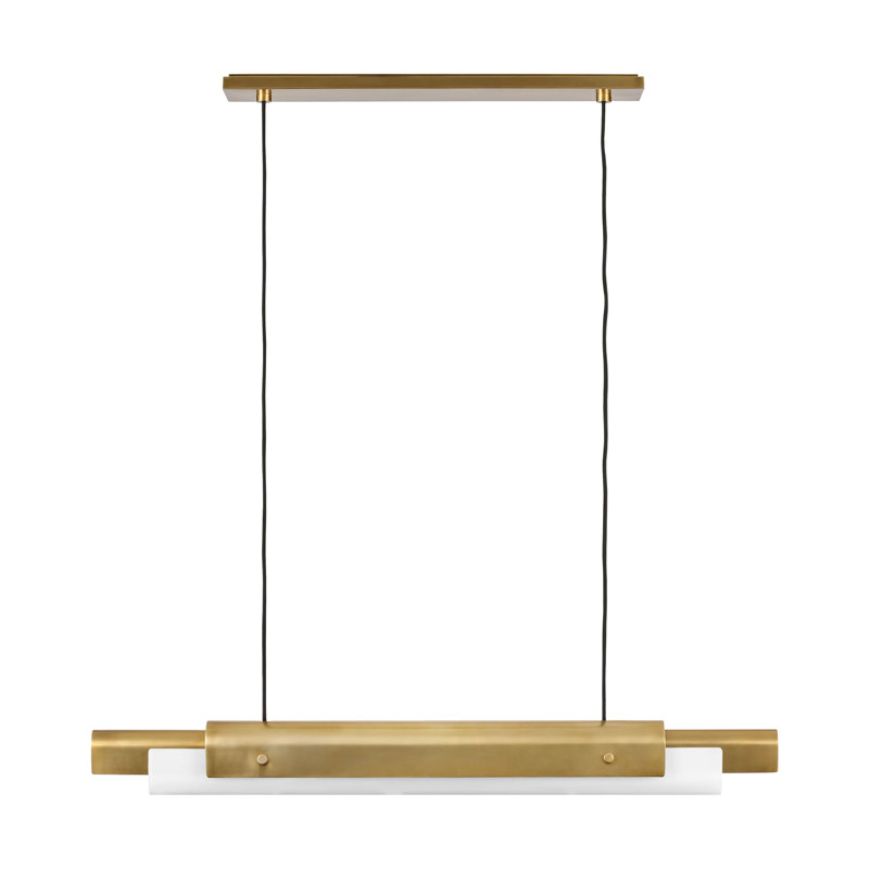 Ambrose LED Chandelier, Hand Rubbed Antique Brass, 4.1" H x 3.1" W x 36" D