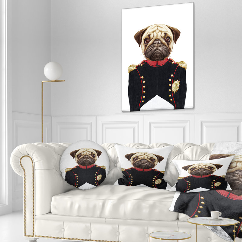 Coussin animal en uniforme militaire