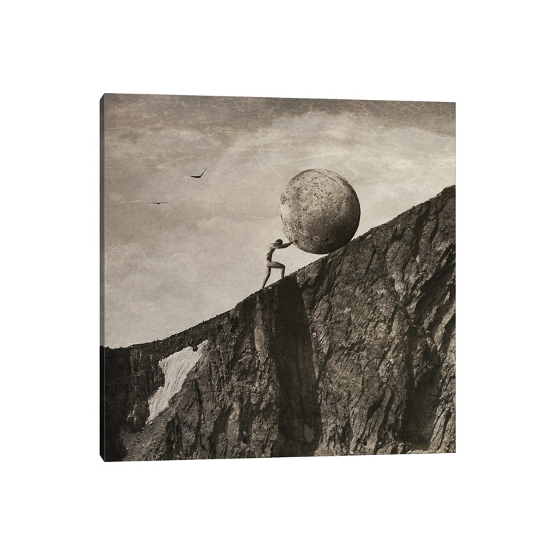 Sisyphe - Giclée sur toile tendue avec châssis, H 12 po x l 12 po