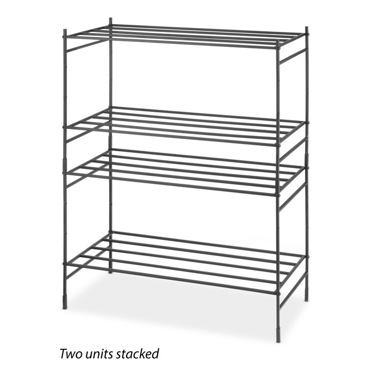 Black 4-Tier Wire Shoe Rack