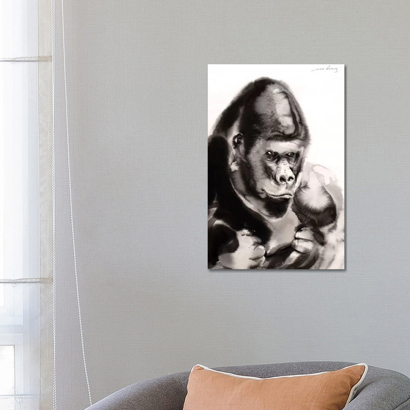Gentle Gorilla by Soo Beng Lim - Wrapped Canvas Painting, 66.04 cm H x 45.72 cm W x 1.91 cm D