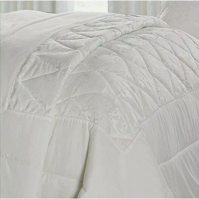 Sabelina Floral Bedspread with Pillow Shams, 250 x 250 cm, White