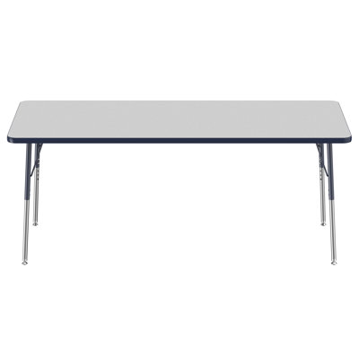 Rectangle T-Mold Adjustable Height Activity Table