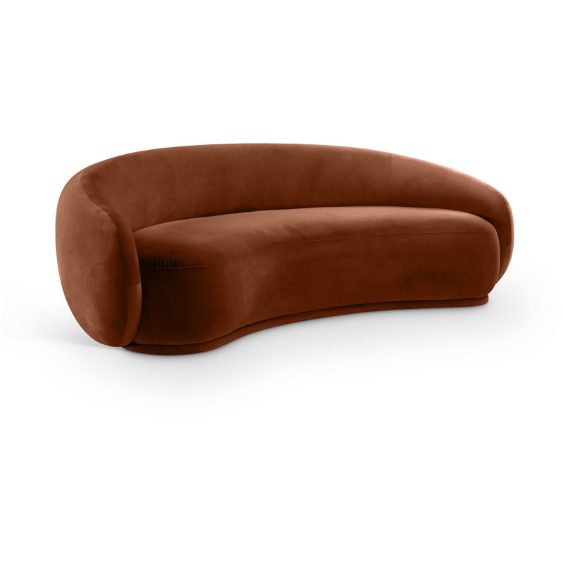 Emery Velvet Sofa, Cognac Velvet