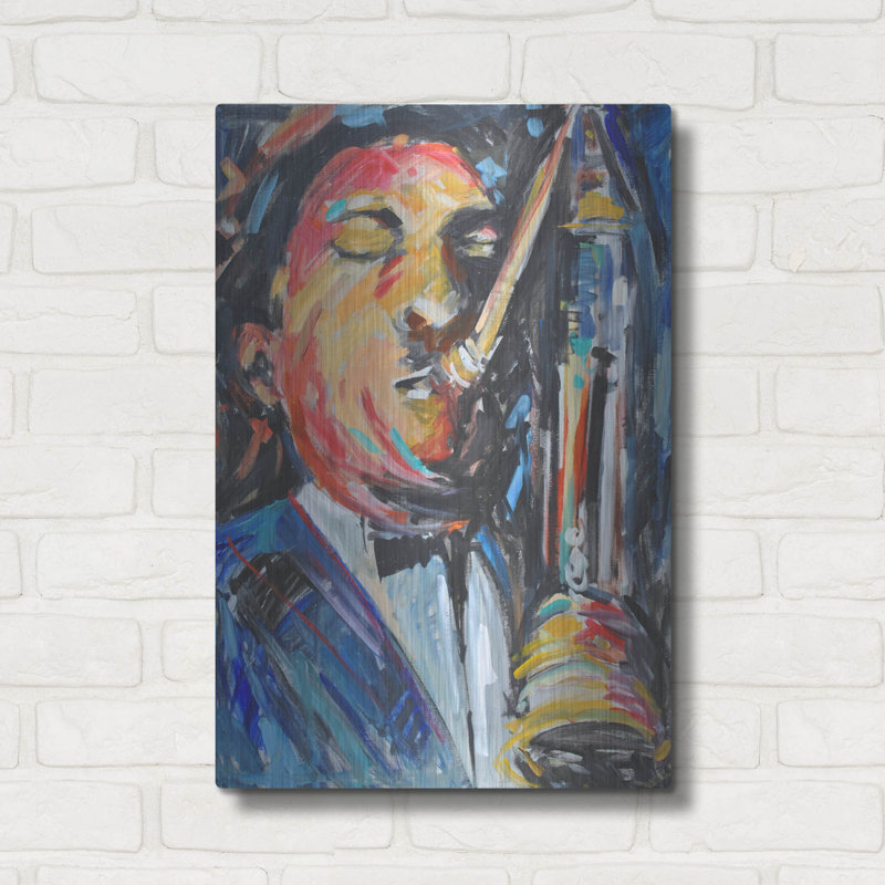  «Hear To The Music 3» par Allayn Stevens, art mural en métal, 16 po x 24 po, H 24 po x l 16 po