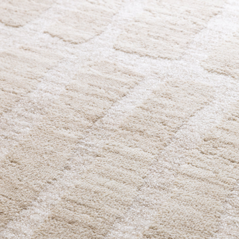 Asiatic Laurent Grid Cream Area Rug, Rectangle 120 x 160 cm