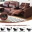 5 modulaires modulaires en cuir brun foncé, confortables pour le salon avec fauteuil inclinable électrique, porte-gobelets et rangement, conception moderne