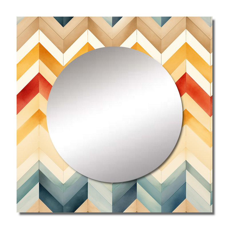 Rétro chevron ivoire rétro Boho, 23 po x 23 po