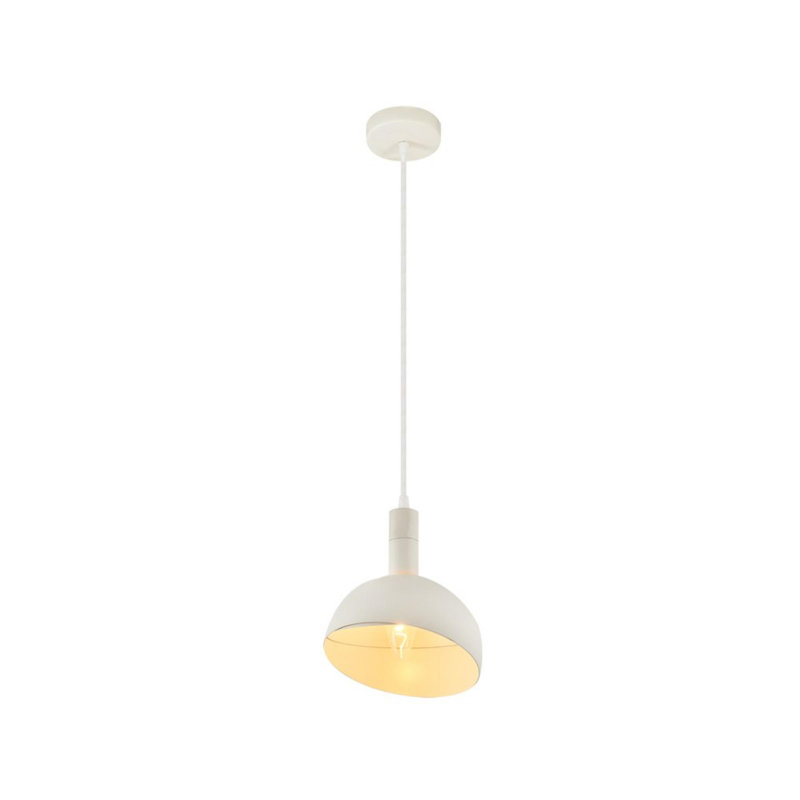 Elegant Scandinavian Chandelier, 7.1 in Diameter x 47.2 in Height | Solid White Metal Body with Acrylic Cap | 1 x E14 Socket (Bulb Not Included) | Perfect for Modern Home Decor and Brightening Spaces