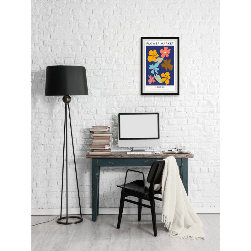 Flower Market London 1 Piece Single Picture Frame Wall Art, 91cm H x 61cm W
