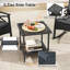 Ensemble de 3 chaises berçantes d'extérieur en rotin avec table d'appoint à 2 niveaux pour jardin
