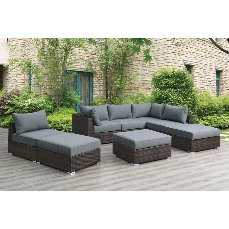 Canapé modulaire de 48 po faisant face à la droite avec repose-pieds et repose-pieds